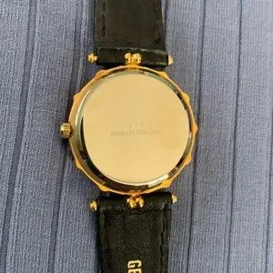 Adolfo | Accessories | Adolfo Black N Gold Quartz Leather  display picture 3